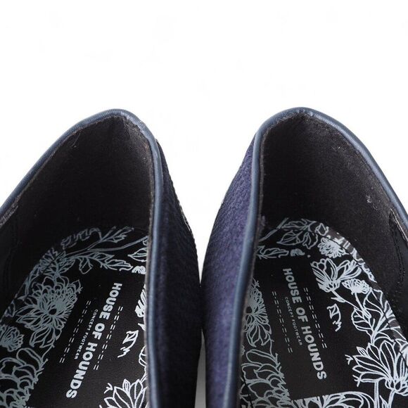 House of Hounds Embossed Tassel Slip-on Suede Loafers Blue / Black Men's 8/41 - Picture 12 of 12